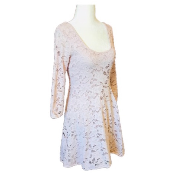 Free People Dresses & Skirts - 3/$30🌺 FREE PEOPLE Pink Lace Babydoll Mini Dress